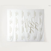 Tapiz God Bless Elegant gold photobooth backdrop タペストリー (正面(横))