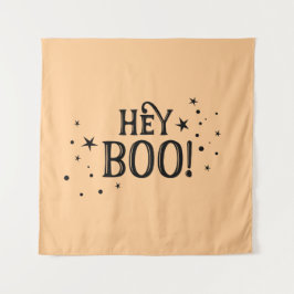 Tapiz Hey Boo! Halloween Backdrop party banner  タペストリー