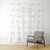 Tapiz Step and repeat backdrop wedding elegant mon タペストリー (インサイチュ)