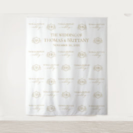 Tapiz Step and repeat backdrop wedding elegant mon タペストリー