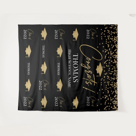 Tapiz Step and repeat Graduation Backdrop banner タペストリー (正面(横))