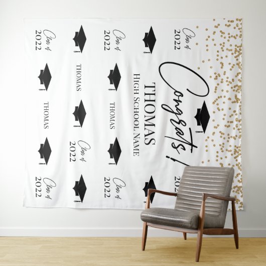Tapiz Step and repeat Graduation Backdrop banner  タペストリー (インサイチュ(横))
