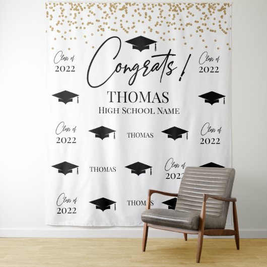 Tapiz Step and repeat Graduation Backdrop banner  タペストリー (インサイチュ)