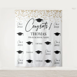 Tapiz Step and repeat Graduation Backdrop banner  タペストリー