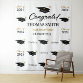 Tapiz Step and repeat Graduation Backdrop banner  タペストリー (インサイチュ)
