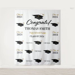 Tapiz Step and repeat Graduation Backdrop banner  タペストリー