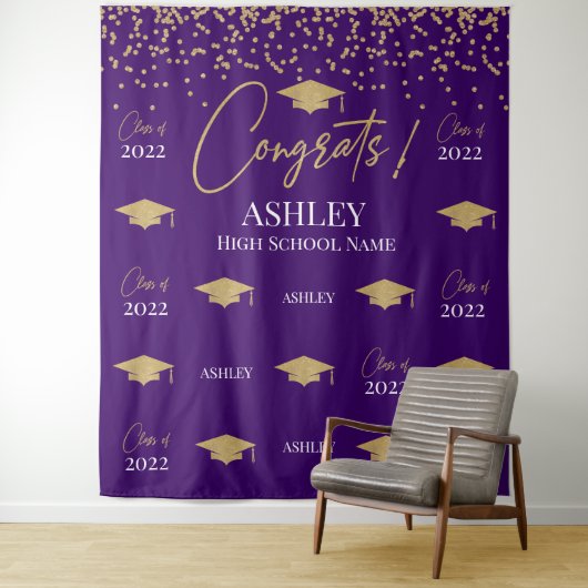 Tapiz Step and repeat Graduation Backdrop banner タペストリー (インサイチュ)