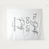 Tapiz  Til death do us party wedding thite backdro タペストリー (正面(横))