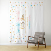 Tapiz Twinkle Twinkle Little Star Gender Reveal ba タペストリー (インサイチュ)