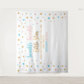 Tapiz Twinkle Twinkle Little Star Gender Reveal ba タペストリー (正面)