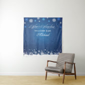 Tapiz Winter Baby Shower Welcome Baby banner backd タペストリー (インサイチュ)