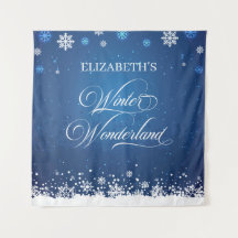 Tapiz Winter Wonderland backdrop banner photobooth