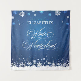 Tapiz Winter Wonderland backdrop banner photobooth タペストリー