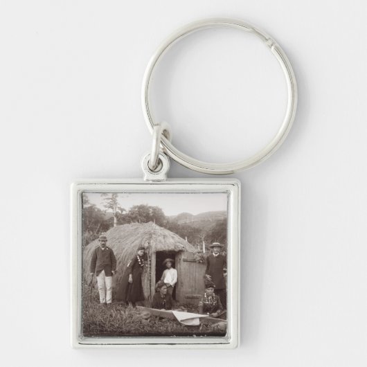 Tappaを、天然布作ります、c.1875 (セピア色の写真) キーホルダー (正面)