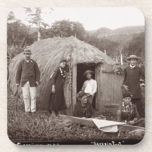 Tappaを、天然布作ります、c.1875 (セピア色の写真) コースター (正面)