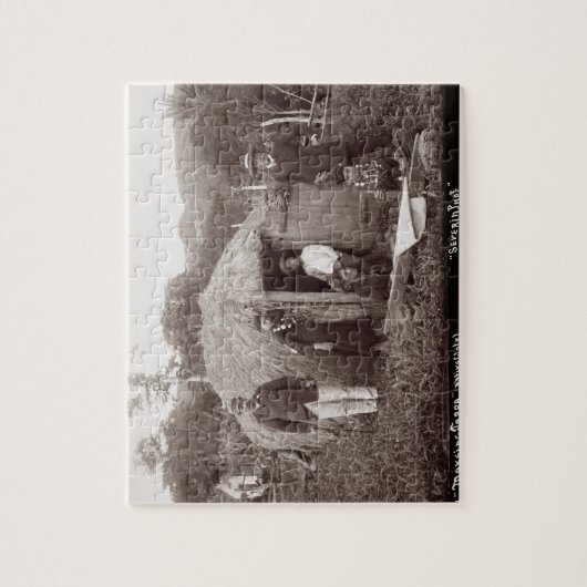 Tappaを、天然布作ります、c.1875 (セピア色の写真) ジグソーパズル (縦)