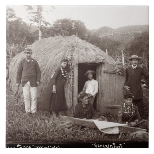 Tappaを、天然布作ります、c.1875 (セピア色の写真) タイル (正面)