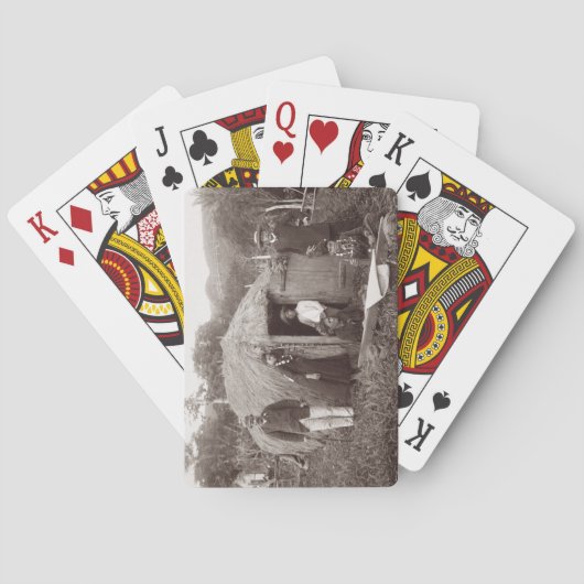 Tappaを、天然布作ります、c.1875 (セピア色の写真) トランプ (裏面)