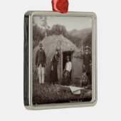 Tappaを、天然布作ります、c.1875 (セピア色の写真) メタルオーナメント (右)