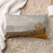 Tappen Zeeを渡って見るハドソンの眺め ランバークッション (ブランケット)