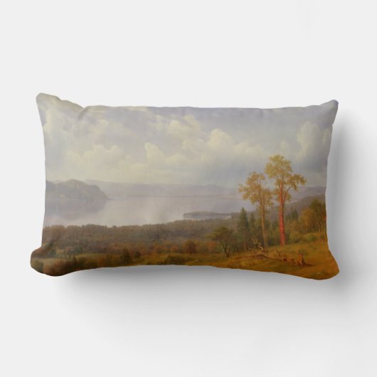 Tappen Zeeを渡って見るハドソンの眺め ランバークッション (正面)