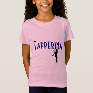 TapperinaはTシャツを刺繍しました(青い) Tシャツ