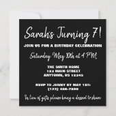 'Tappy'ハッピーバースデーBdayタップダンスシューズパーティー 招待状 (裏面)