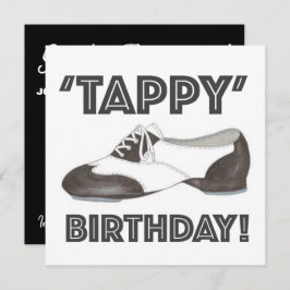 'Tappy'ハッピーバースデーBdayタップダンスシューズパーティー 招待状