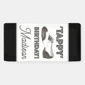 'Tappy'ハッピーバースデーBdayタップダンスシューズパーティー 横断幕 (横)