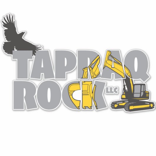 Tapraq Rockロゴスタンプ シール (正面)