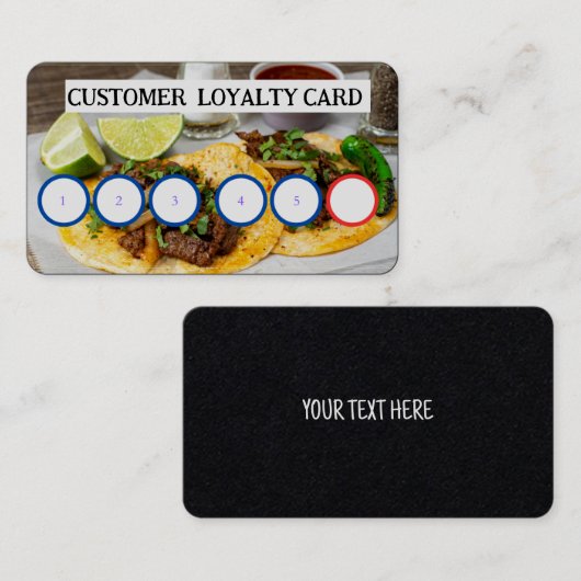 TAQUERIA - CUSTOMER  LOYALTY CARD  名刺 (正面/裏面)