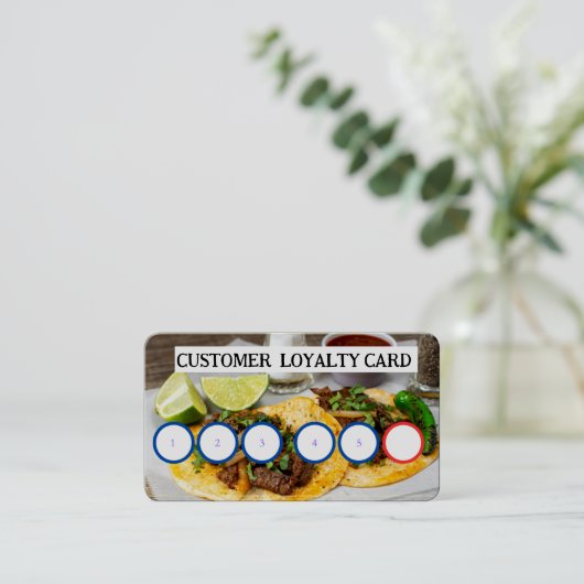 TAQUERIA - CUSTOMER  LOYALTY CARD  名刺 (スタンド正面)