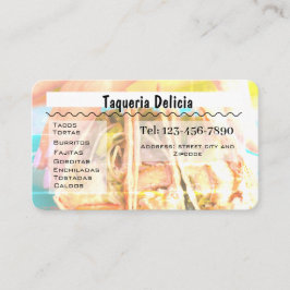 taqueria / restaurant editable card  名刺