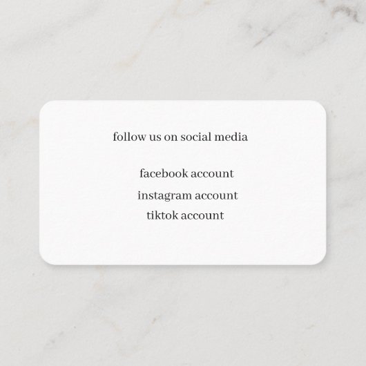 taqueria / restaurant editable card 名刺 (裏面)