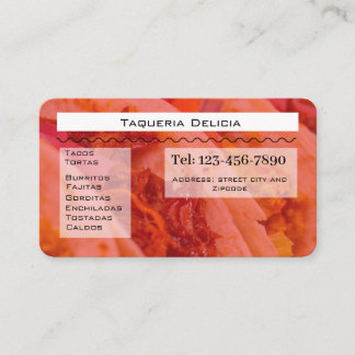 taqueria / restaurant editable card 名刺