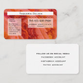 taqueria / restaurant editable card  名刺 (正面/裏面)