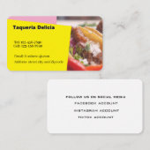 Taqueria / restaurant editable card  名刺 (正面/裏面)