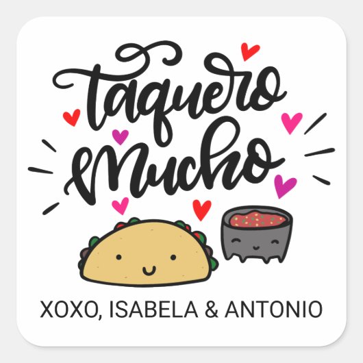Taquero Mucho オーダーメイド スクエアシール (正面)