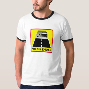 tarファイルに圧縮された道、交通標識、アイスランドの端 tシャツ