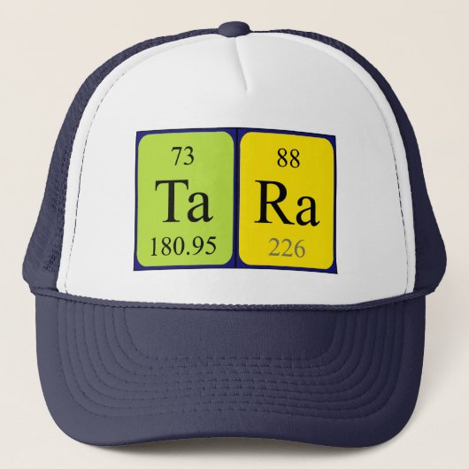 Tara周期表名hat キャップ (正面)