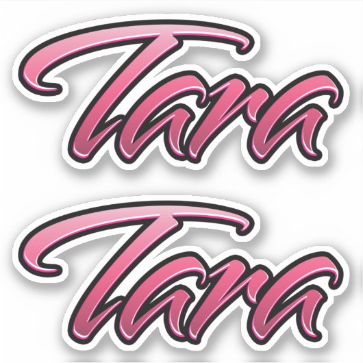 Tara faded pink Aufkleber Sticker Stickerset シール (正面)