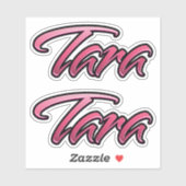 Tara faded pink Aufkleber Sticker Stickerset シール (シート)