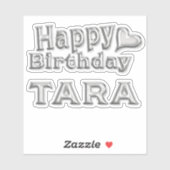 Tara Happy Birthday silver Aufkleber Sticker シール (シート)