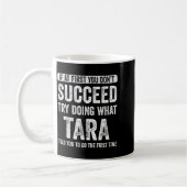 Tara If At First You Don't Succeed Try Doing What  コーヒーマグカップ (左)