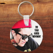 TaraBakerムーブメントキーチェーンボタン1 キーホルダー (正面)