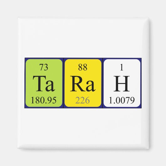 Tarah周期表名磁石 マグネット (正面)