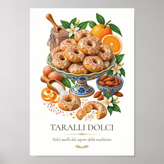 Taralli Dolci – Vintage Italian Dessert ポスター (正面)