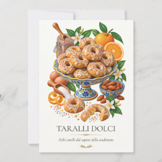Taralli Dolci – Vintage Italian Dessert 招待状