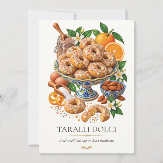 Taralli Dolci – Vintage Italian Dessert 招待状 (正面)