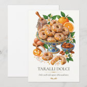 Taralli Dolci – Vintage Italian Dessert 招待状 (正面/裏面)